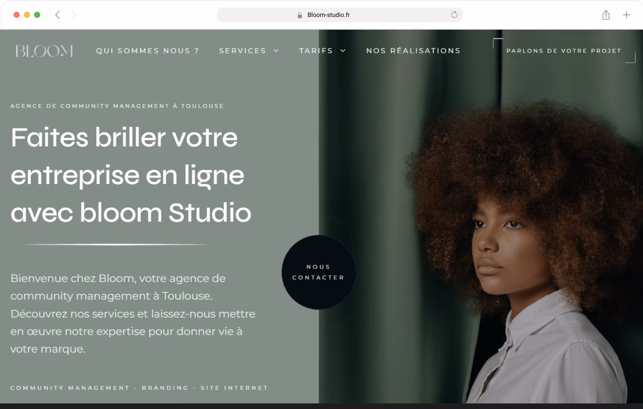 site internet pour waves studio créer par agence webance