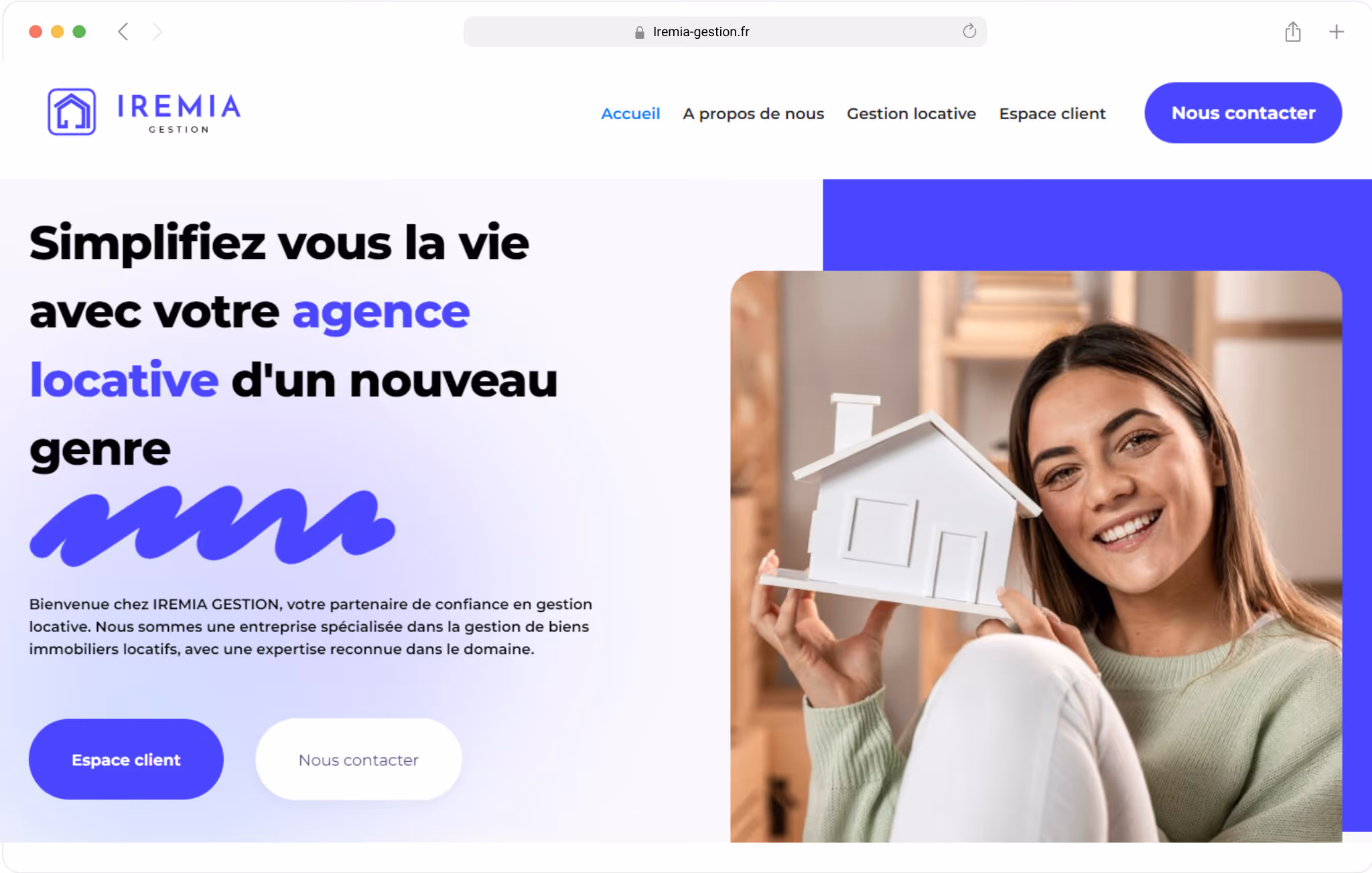 réalisation site internet vitrine pour iremia gestion par agence webance
