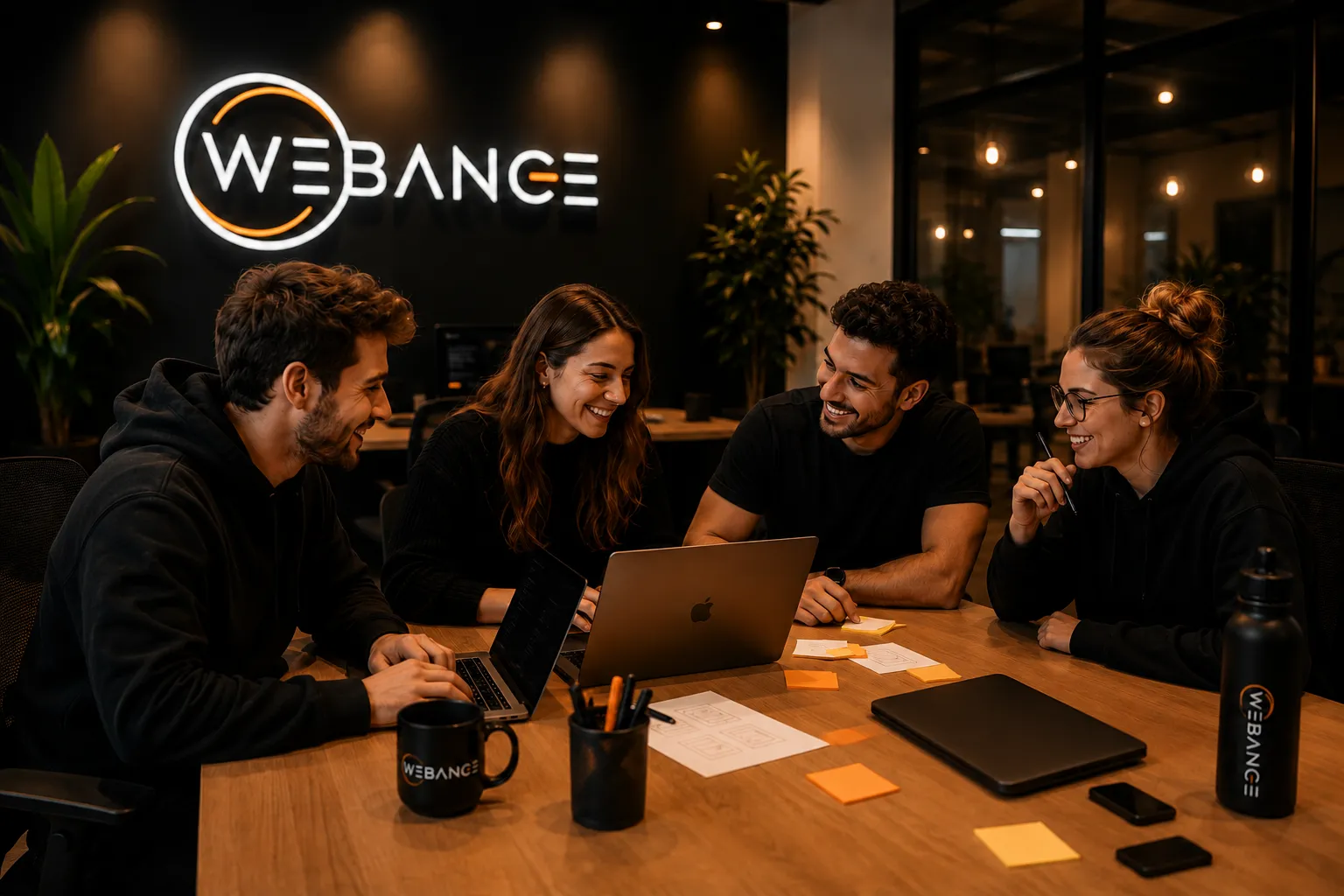 Équipe de l'agence web Webance en réunion dans ses locaux à Toulouse