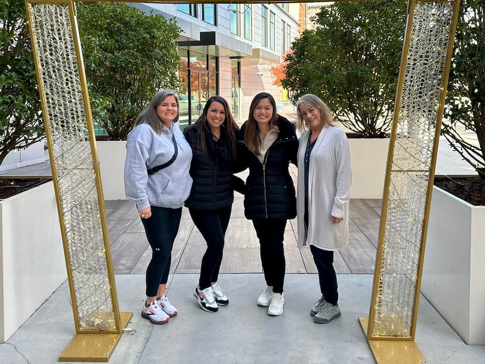 Vero colleagues together outside the office