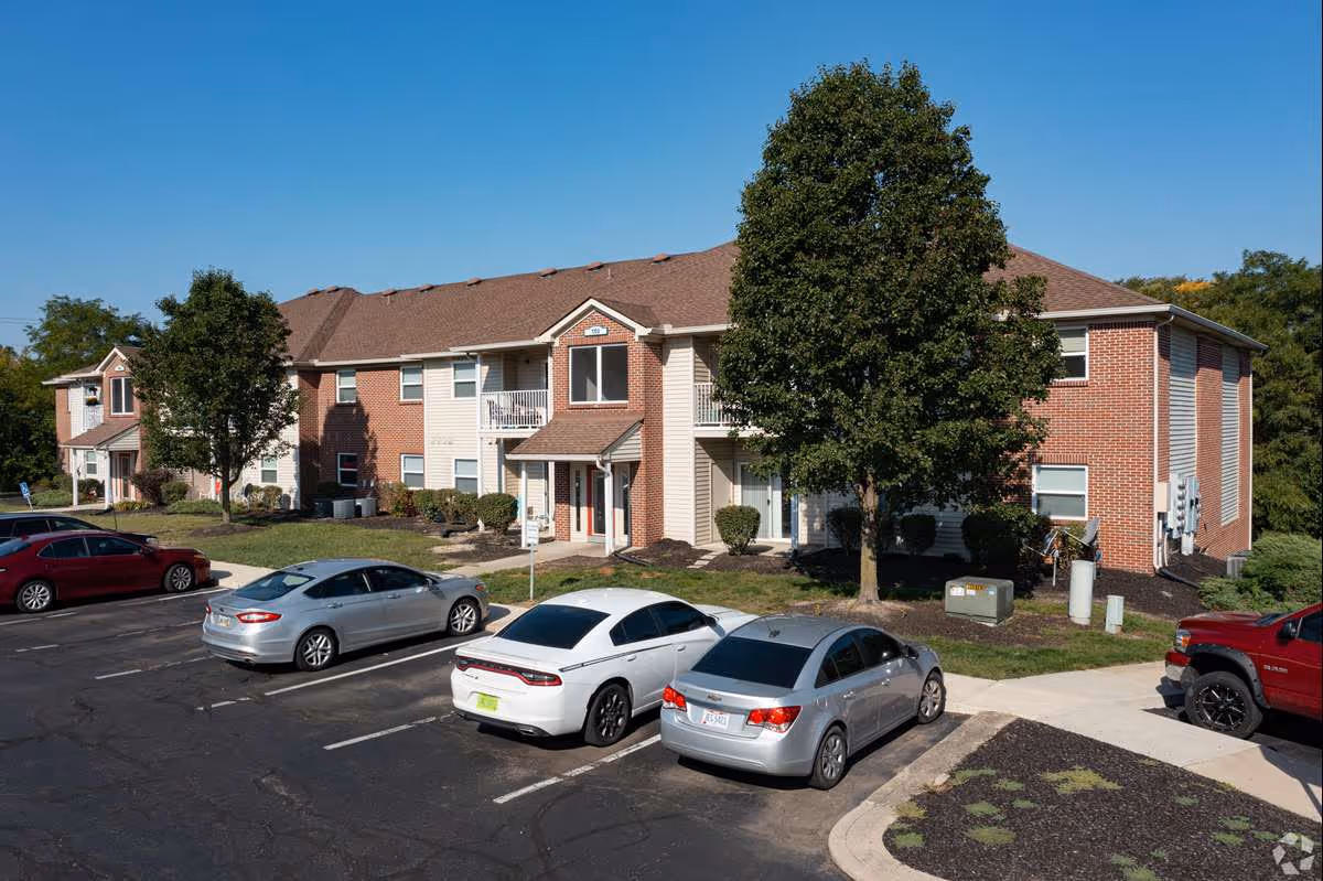 Exterior of apartment building