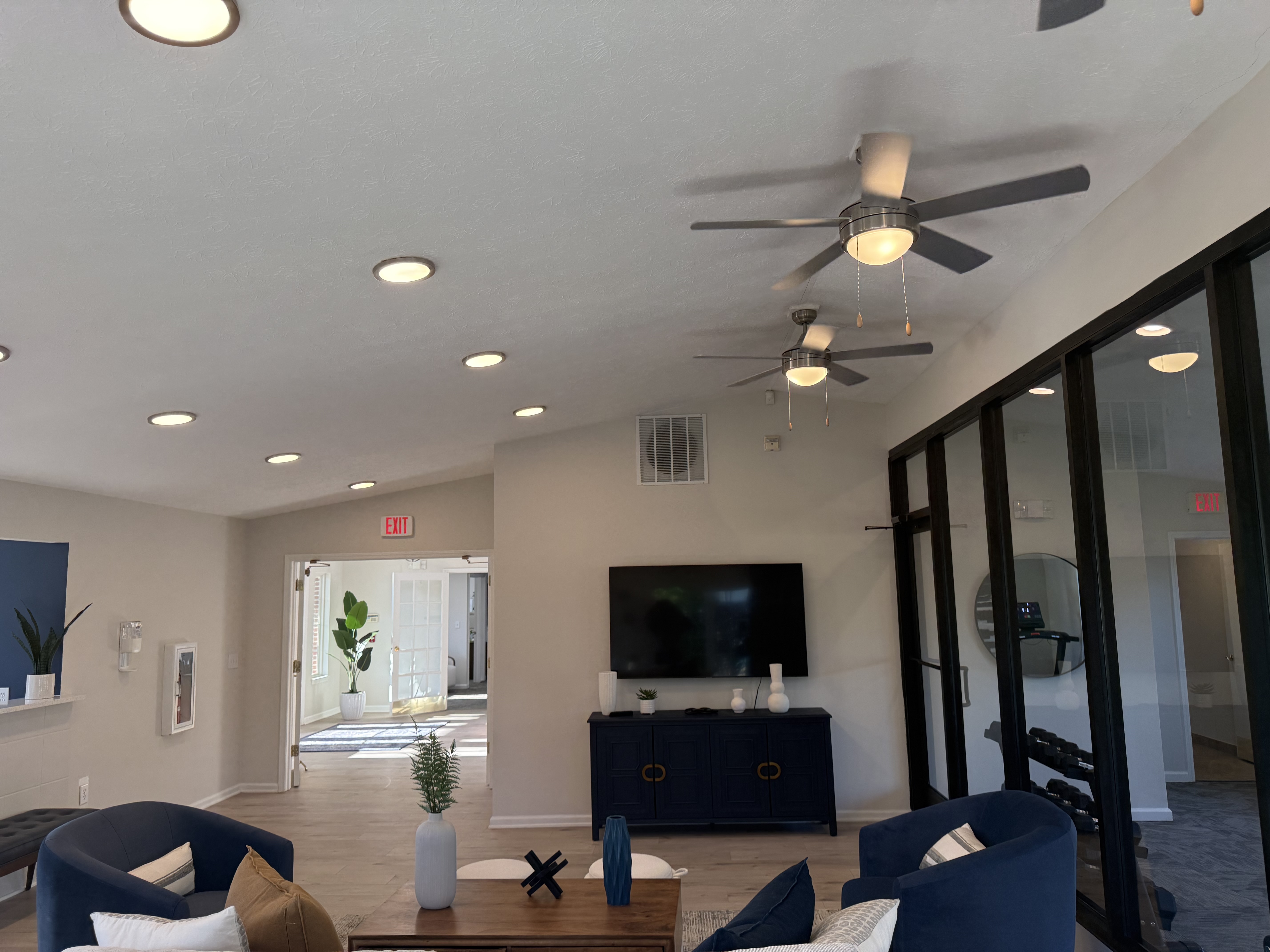Community Lounge with sofa and tv