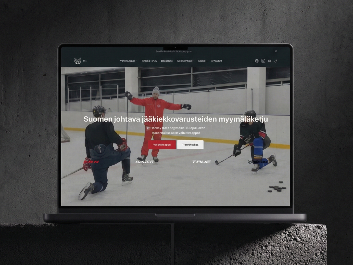 Hockey hero section design