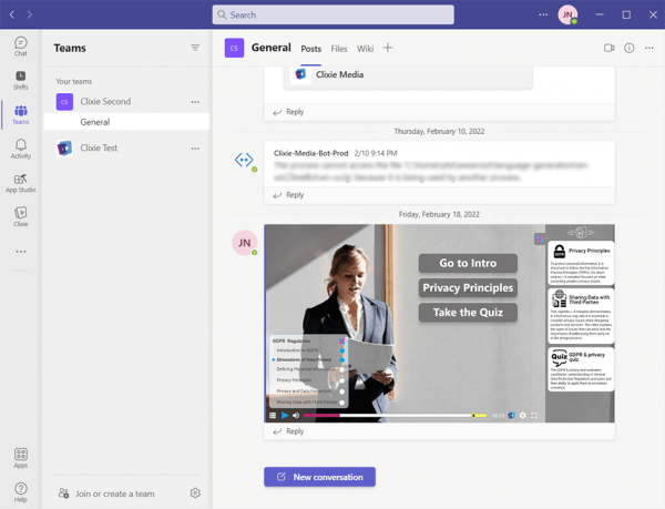Microsoft Teams Clixie Integration