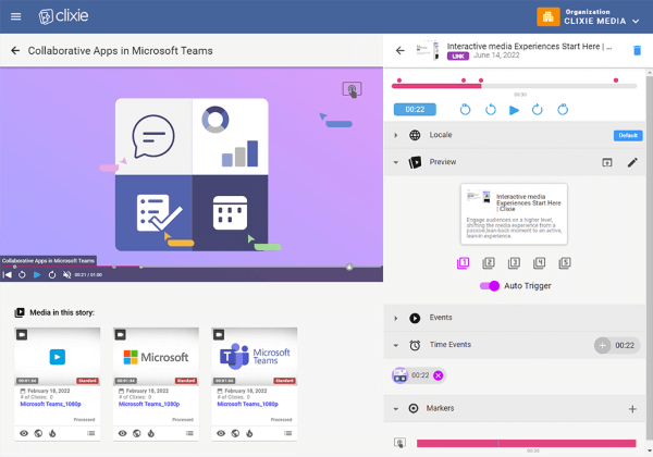 Microsoft Teams Clixie Integration Video Editing