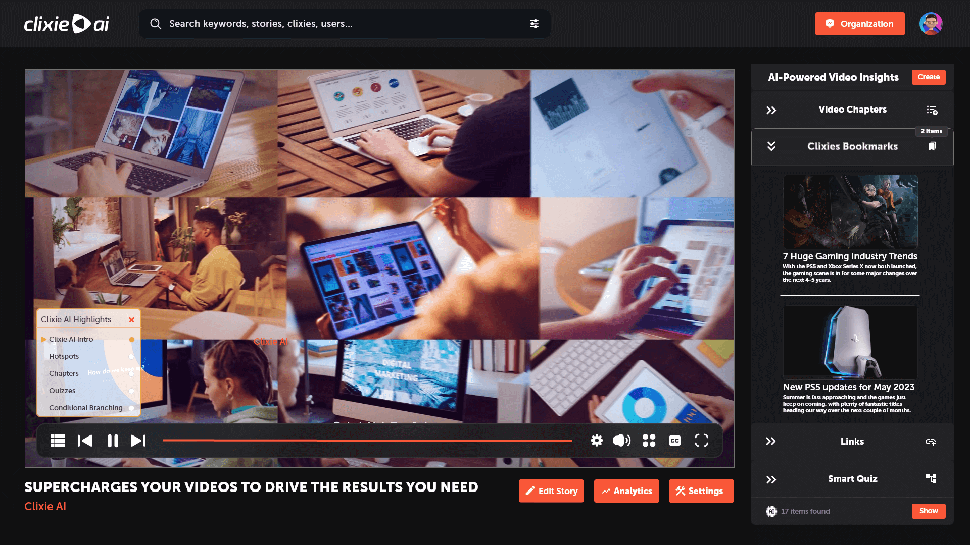 Clixie AI Interactive Video Plarform No-Code