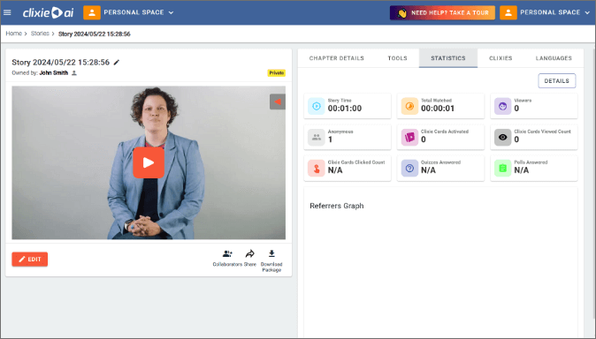 Clixie AI - Time to Share your Interactive Video