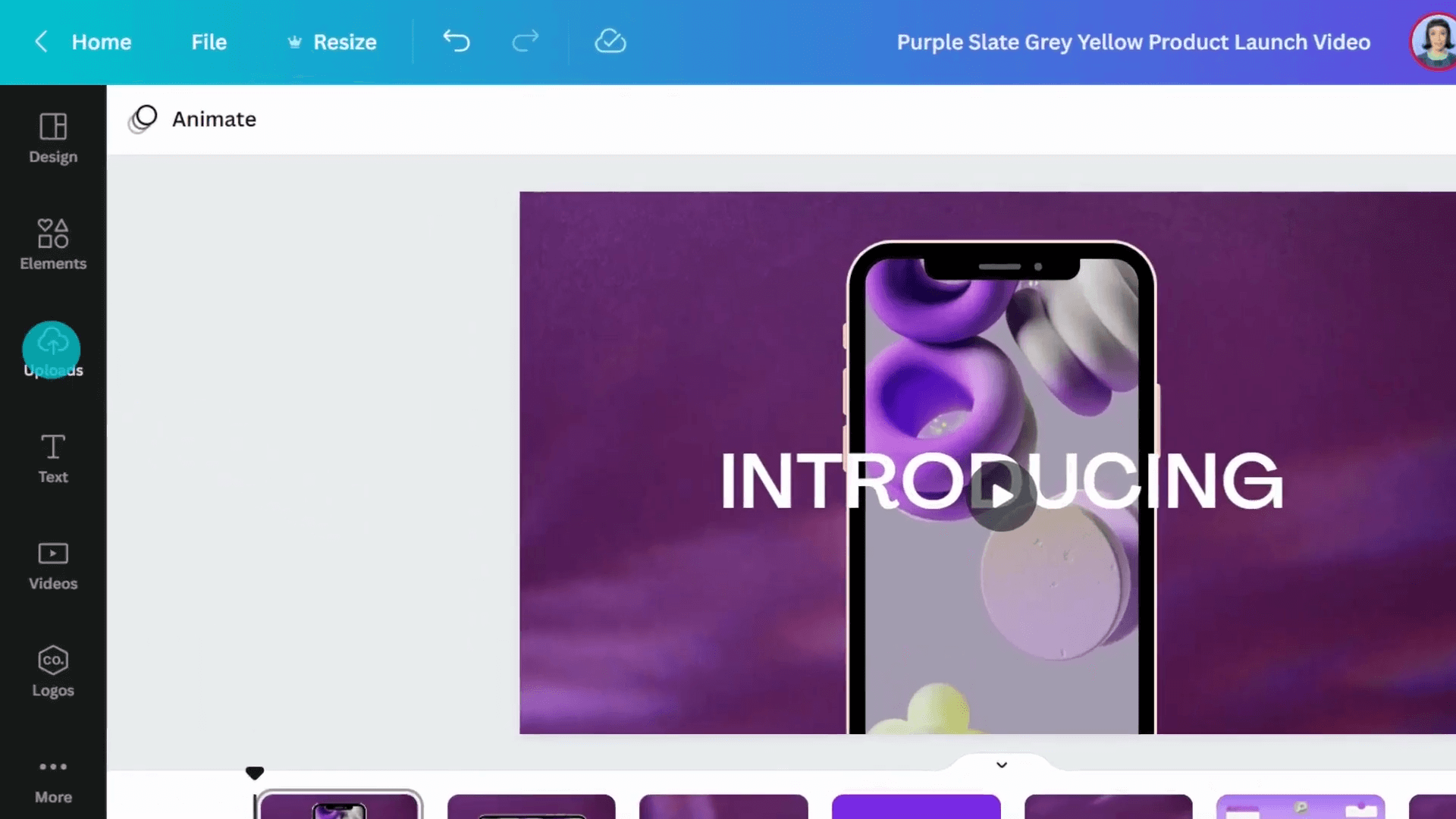Make a video on canva: Pick a Video Template
