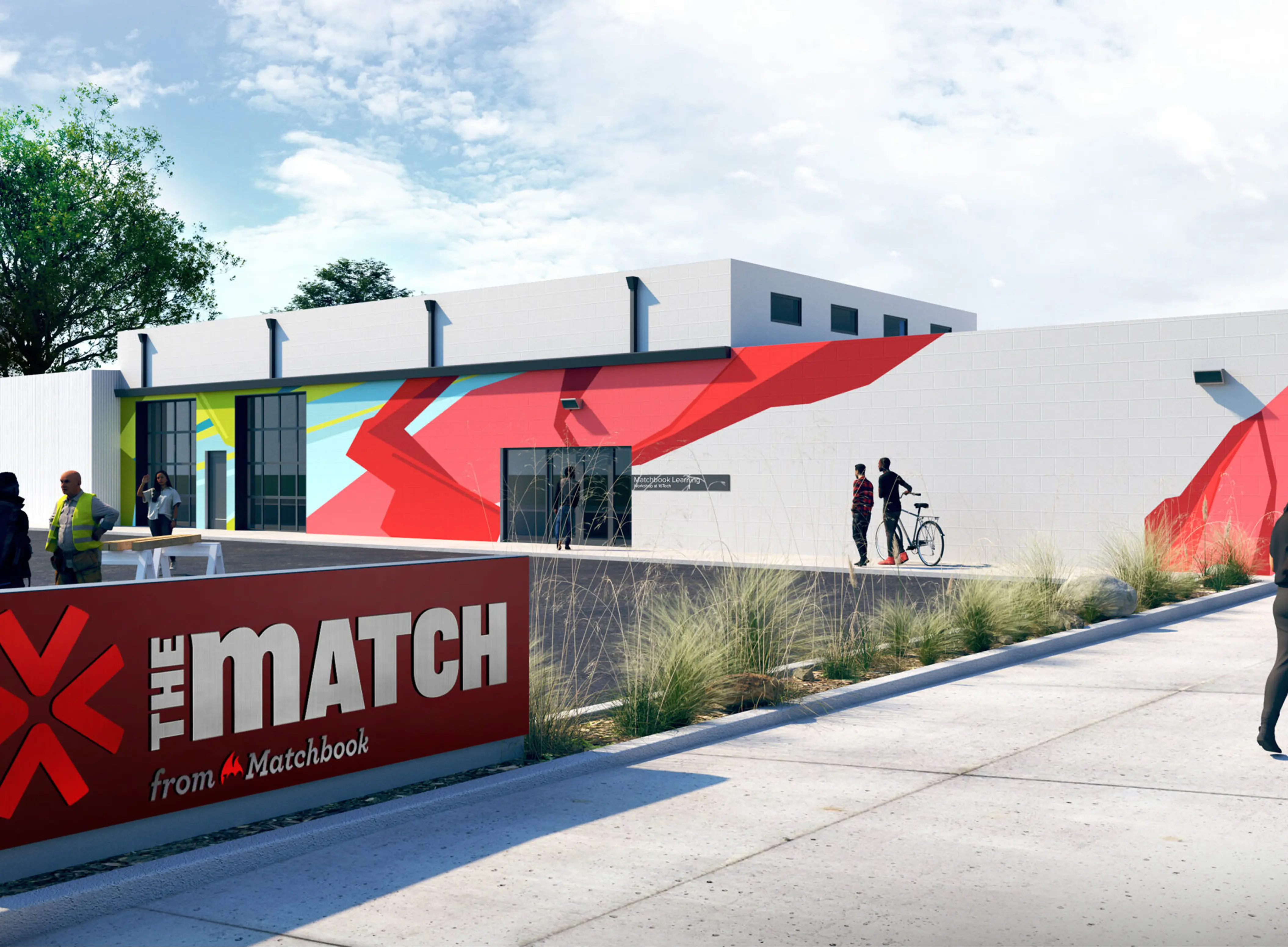 Exterior rendering of The Match building