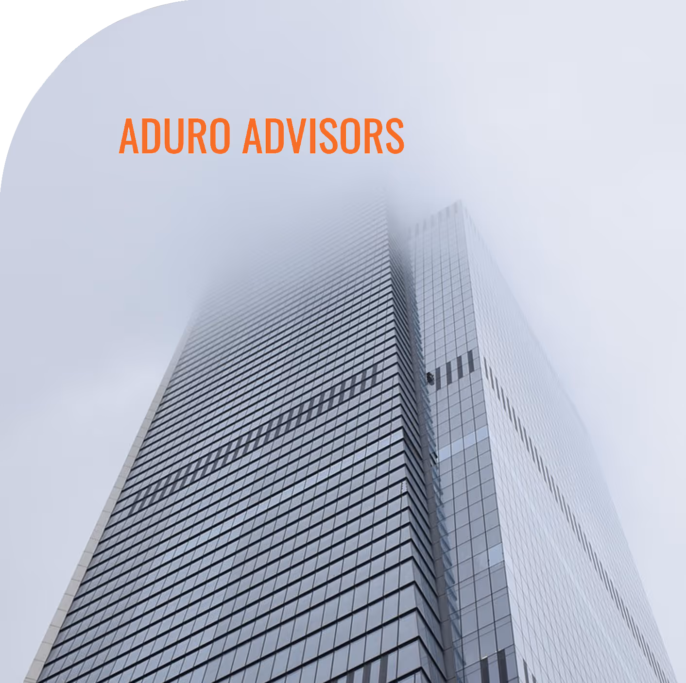 Aduro Advisors logo over a downtown tower