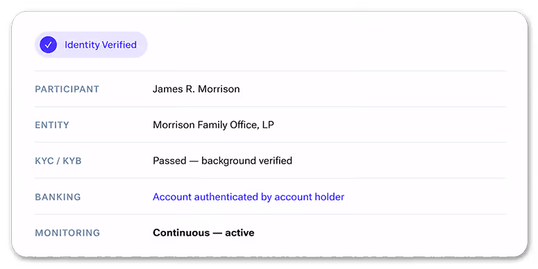 Transaction mockup