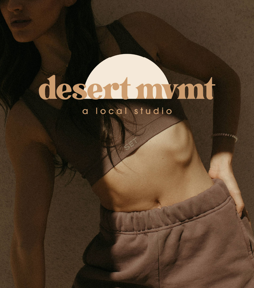 Desert MVMT wasn’t just a brand—it was a vision. When Sara and Alex first sat down with Ellyse over a sun-soaked coffee chat, the idea was still forming. But what started as a seed quickly grew into one of the most beloved, movement-driven communities in the desert. Blending sculpting intensity with grounded, intentional flow, Desert MVMT needed a brand that could match its duality: strong and soft, fierce and fluid. Together, we helped bring it to life—every layer, every detail, every season. What We Did:
From naming the brand to building out its full visual world, ENC helped define the Desert MVMT essence. We crafted a dynamic logo family, a seasonal color strategy, and an identity system that could flex across platforms. We shot still and motion campaigns that captured the sweat, soul, and scenery of the experience. And we supported ongoing social, merch, print design, and in-studio activations to keep the community connected and inspired. Desert MVMT isn’t just a workout—it’s a way of being. And this brand shows up like it.