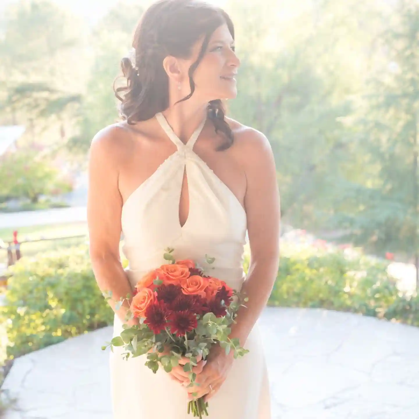 Bride with flowers