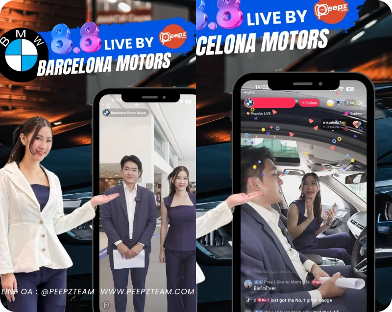BMW Barcelona Motors live by Peepz