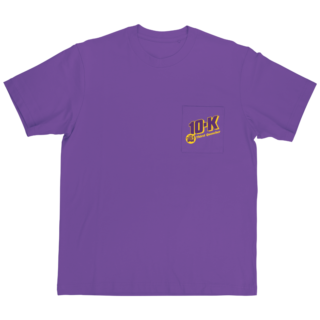 10K shirt purple gold