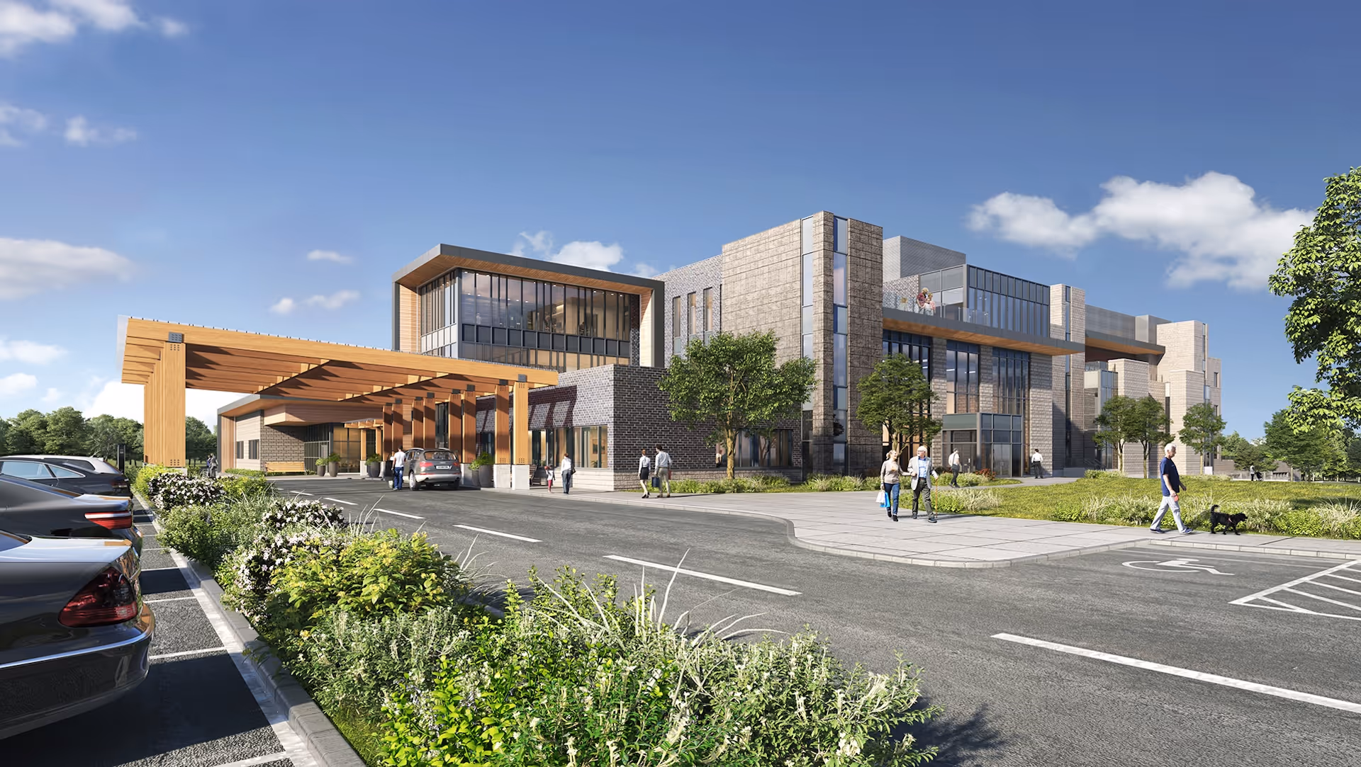 architectural rendering of exterior building