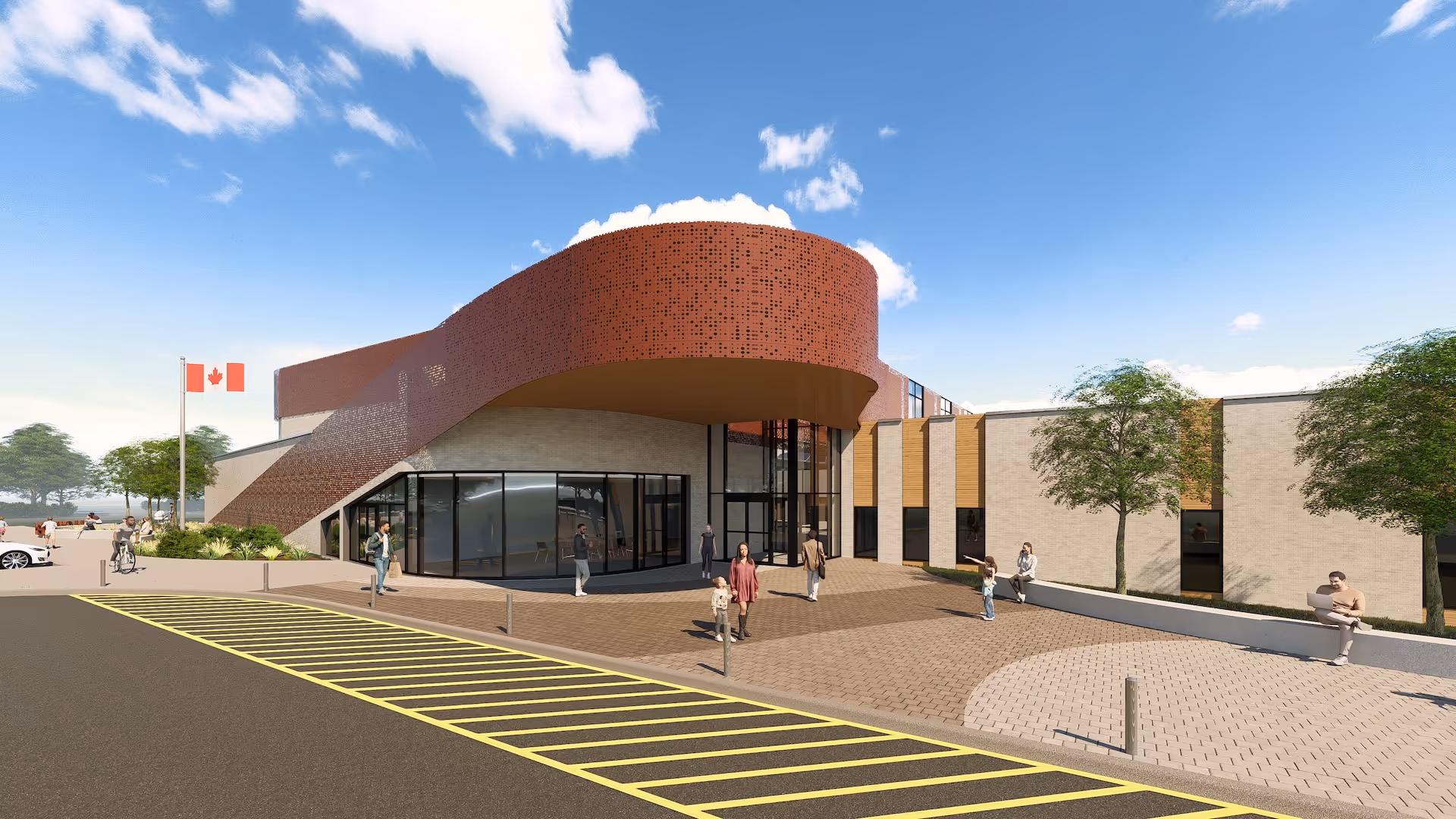 architectural rendering of building exterior