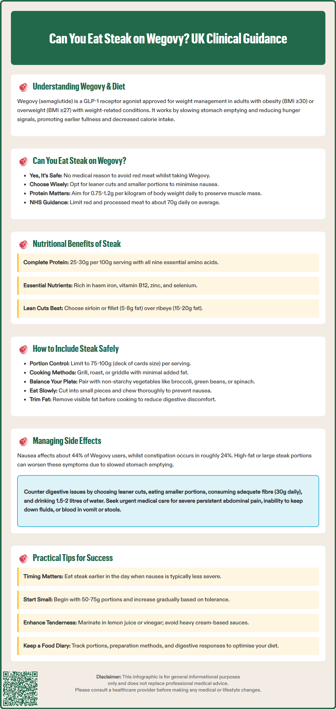 can you eat steak on wegovy