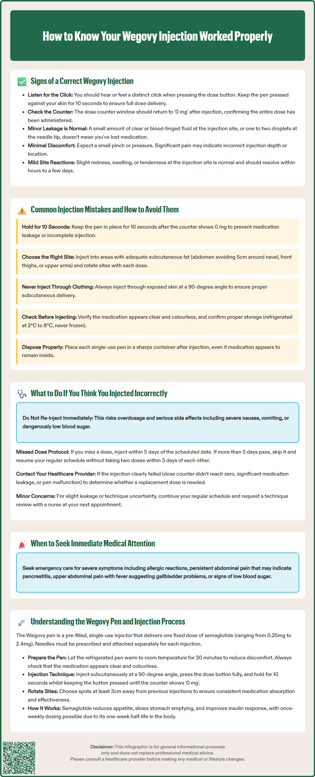 how do i know if i injected wegovy correctly