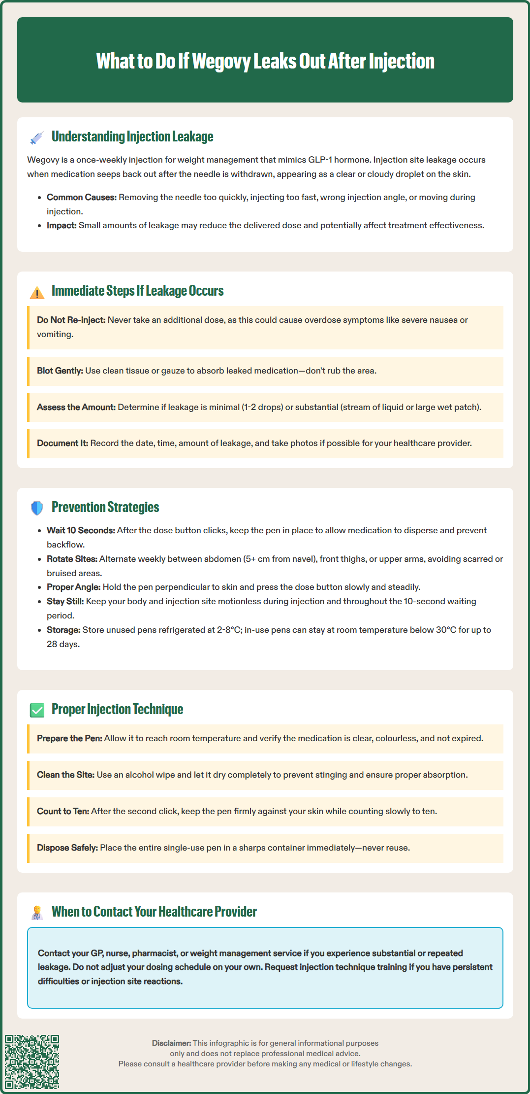 what to do if wegovy leaks out