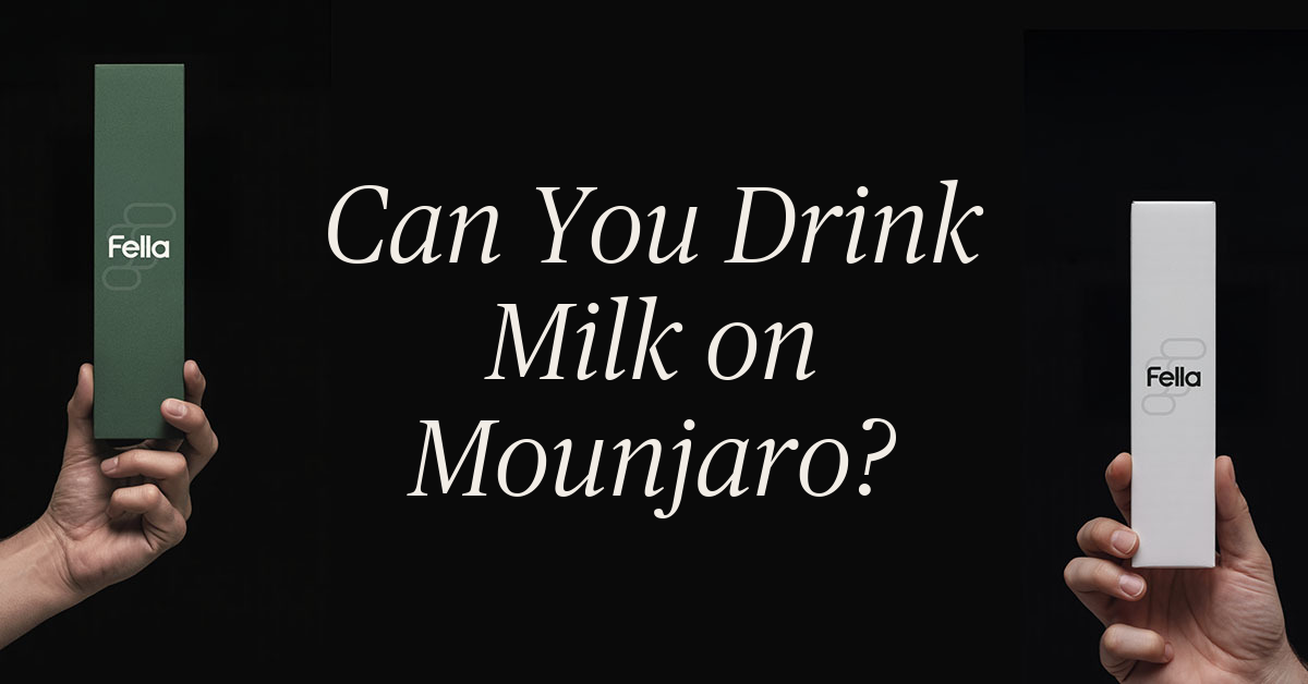 can you drink milk on mounjaro