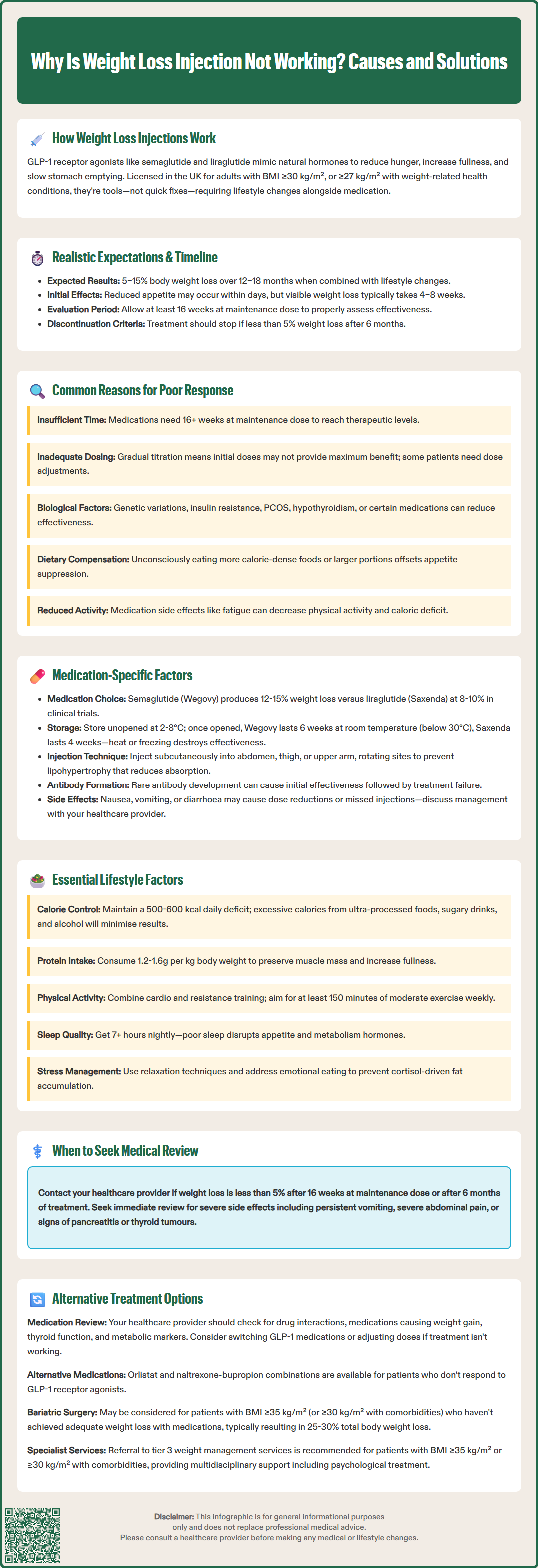 why is weight loss injection not working