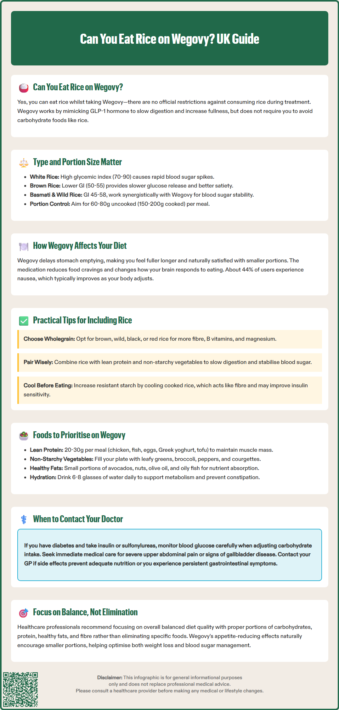 can you eat rice on wegovy