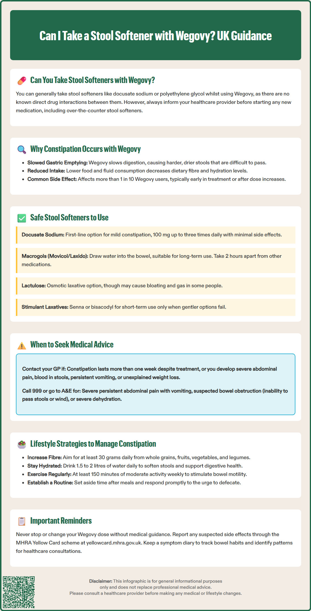 can i take a stool softener with wegovy