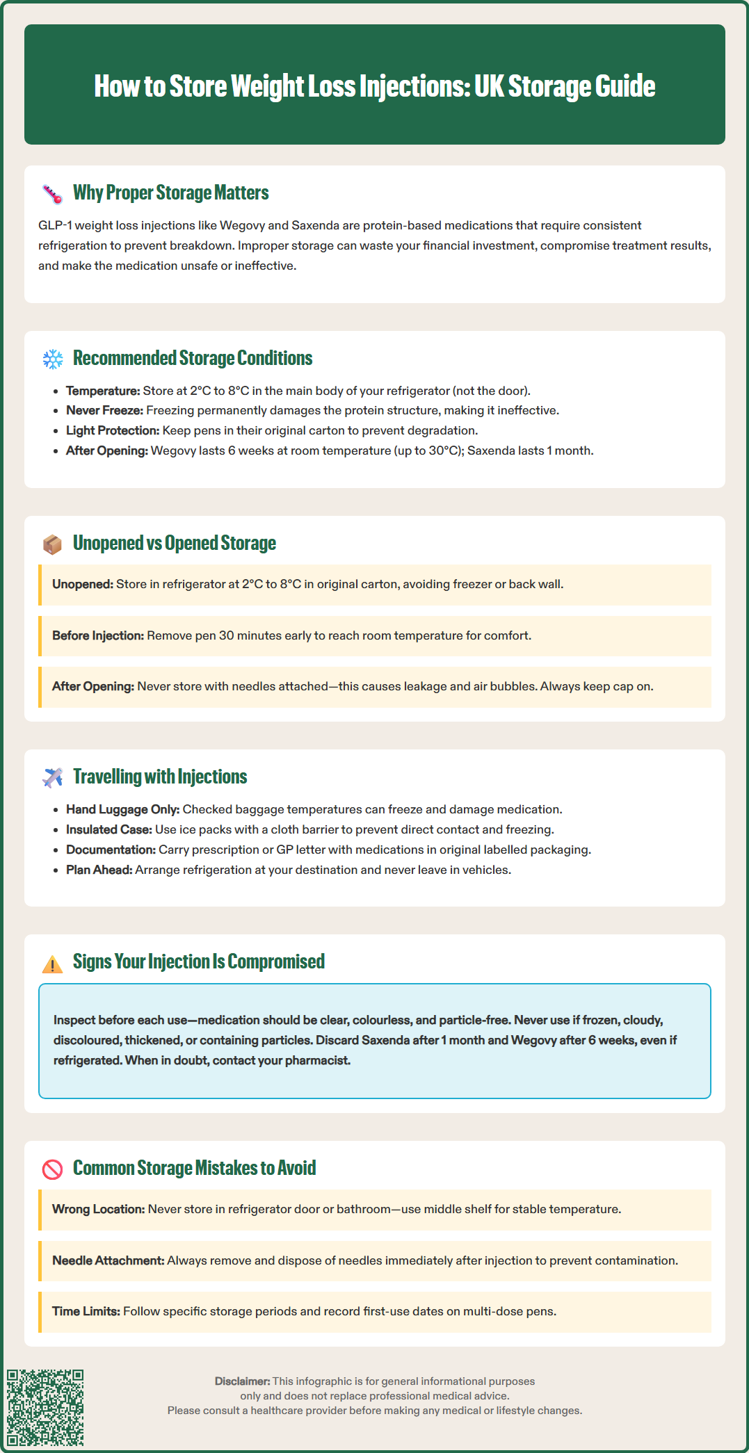 how to store weight loss injections