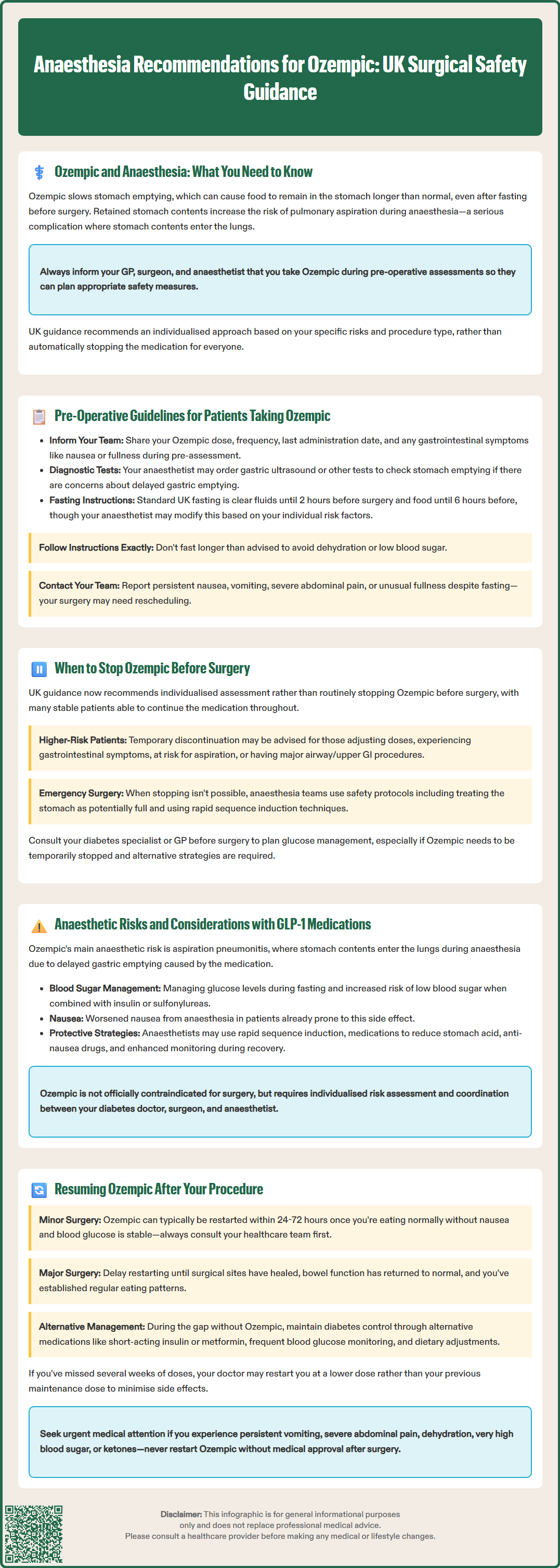 anesthesia recommendations for ozempic