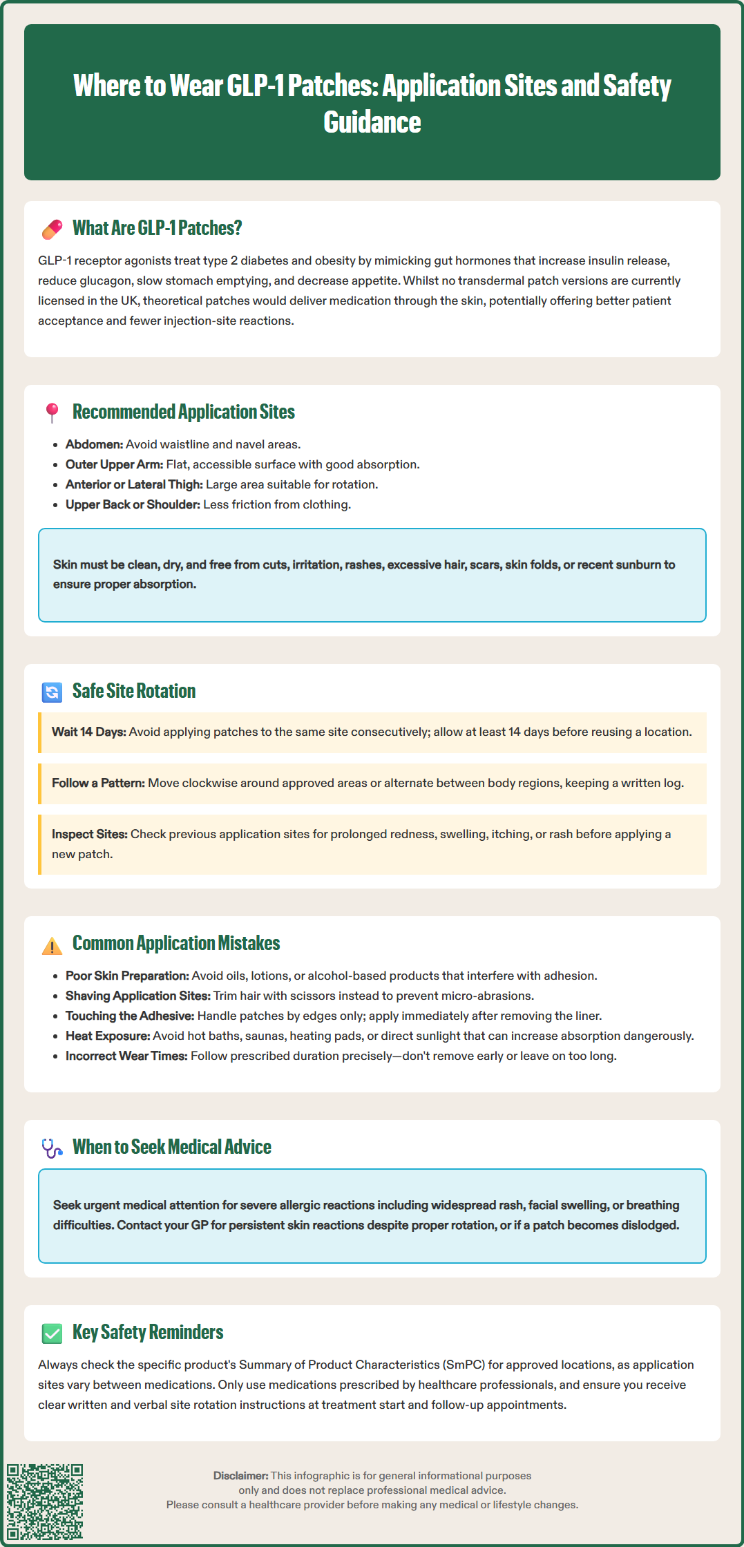 where to wear glp 1 patches