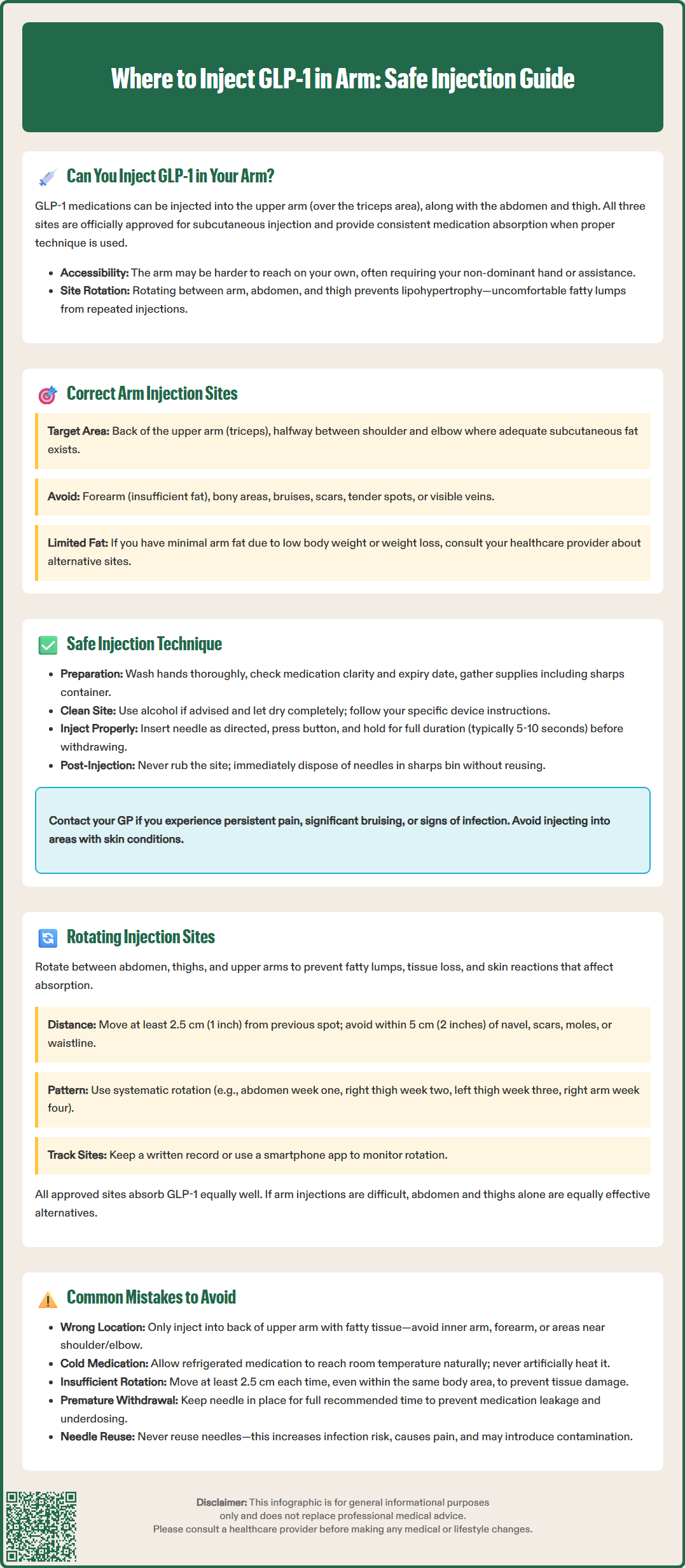 where to inject glp 1 in arm