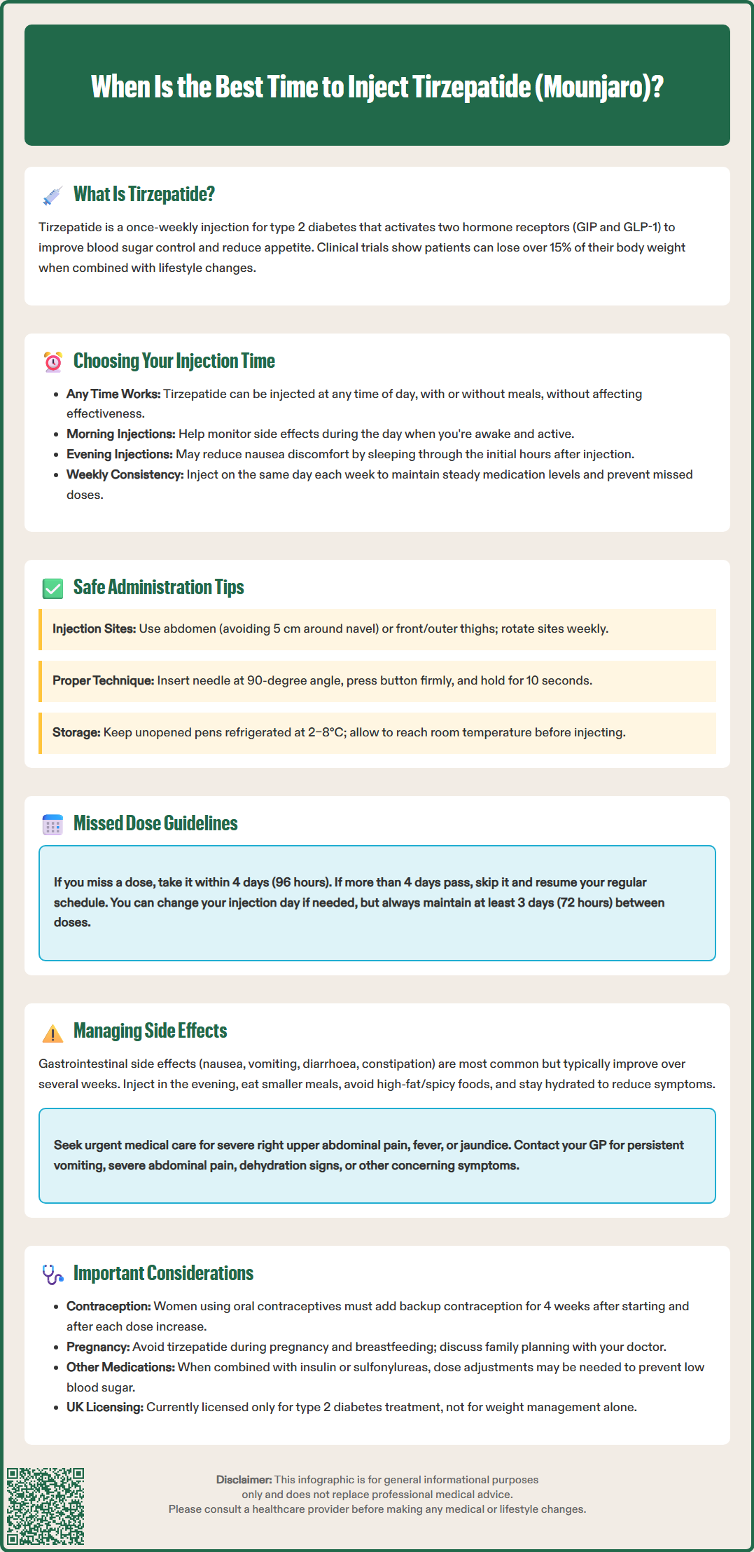 when is the best time to inject tirzepatide