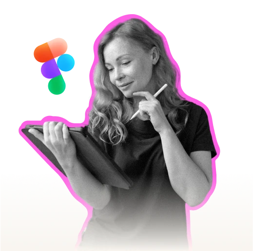 lady with figma logo