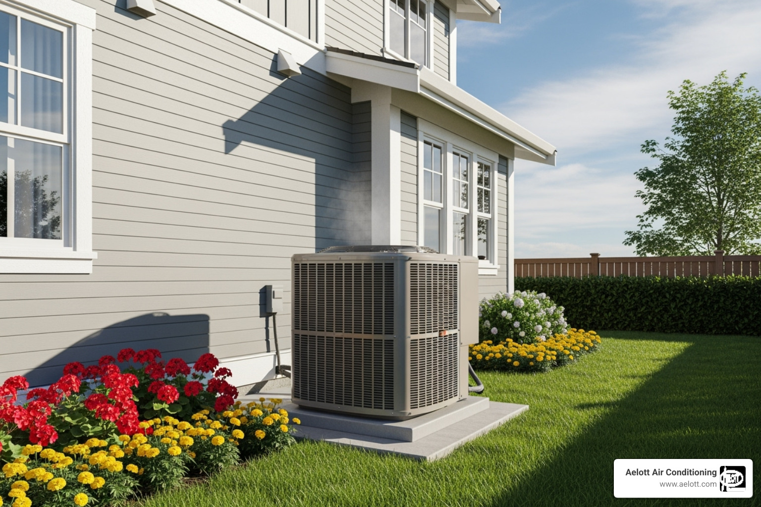 Image of a clean, well-maintained outdoor HVAC unit - honest HVAC services