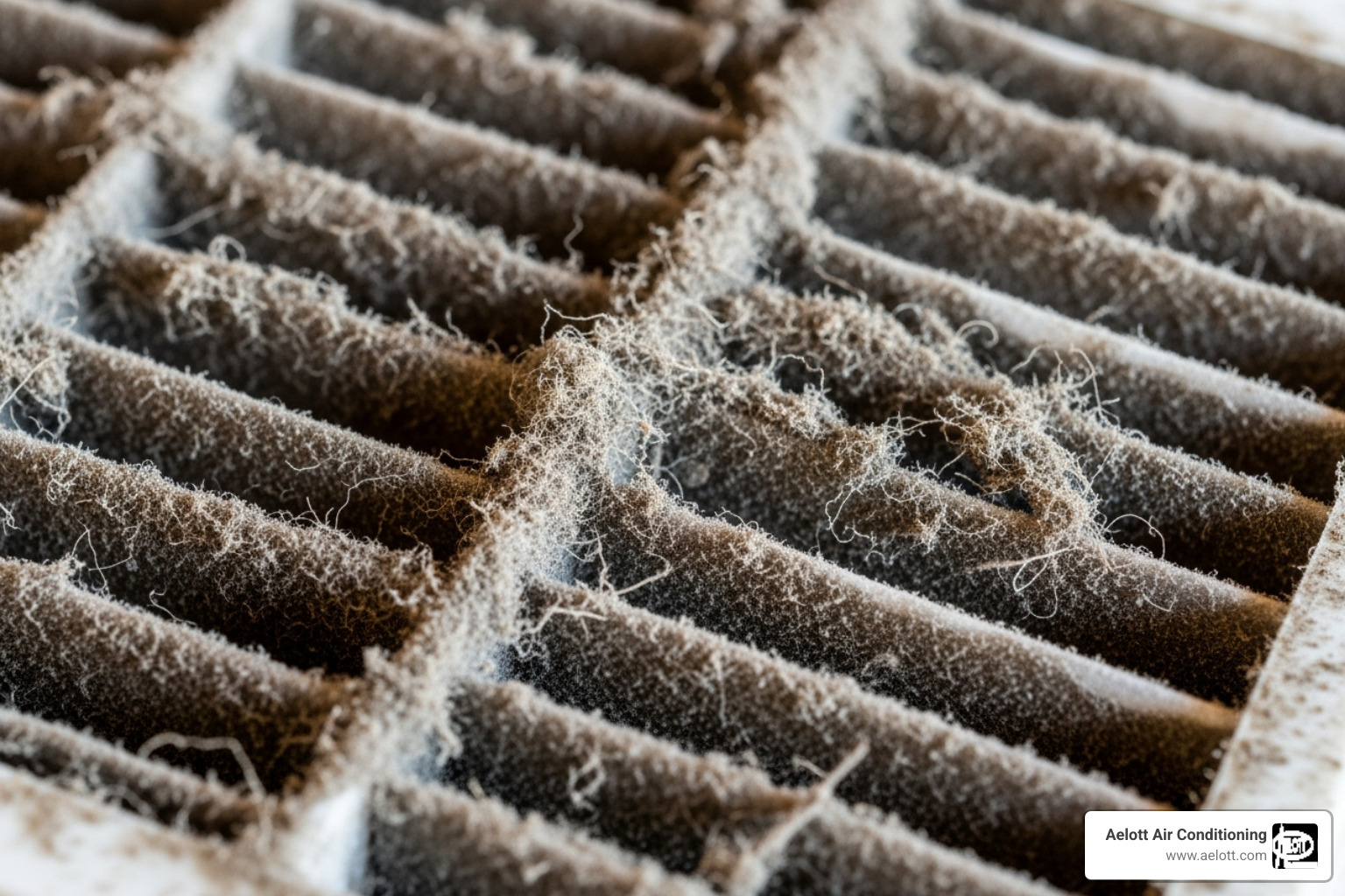 Visibly dirty and clogged AC filter - AC filter replacement