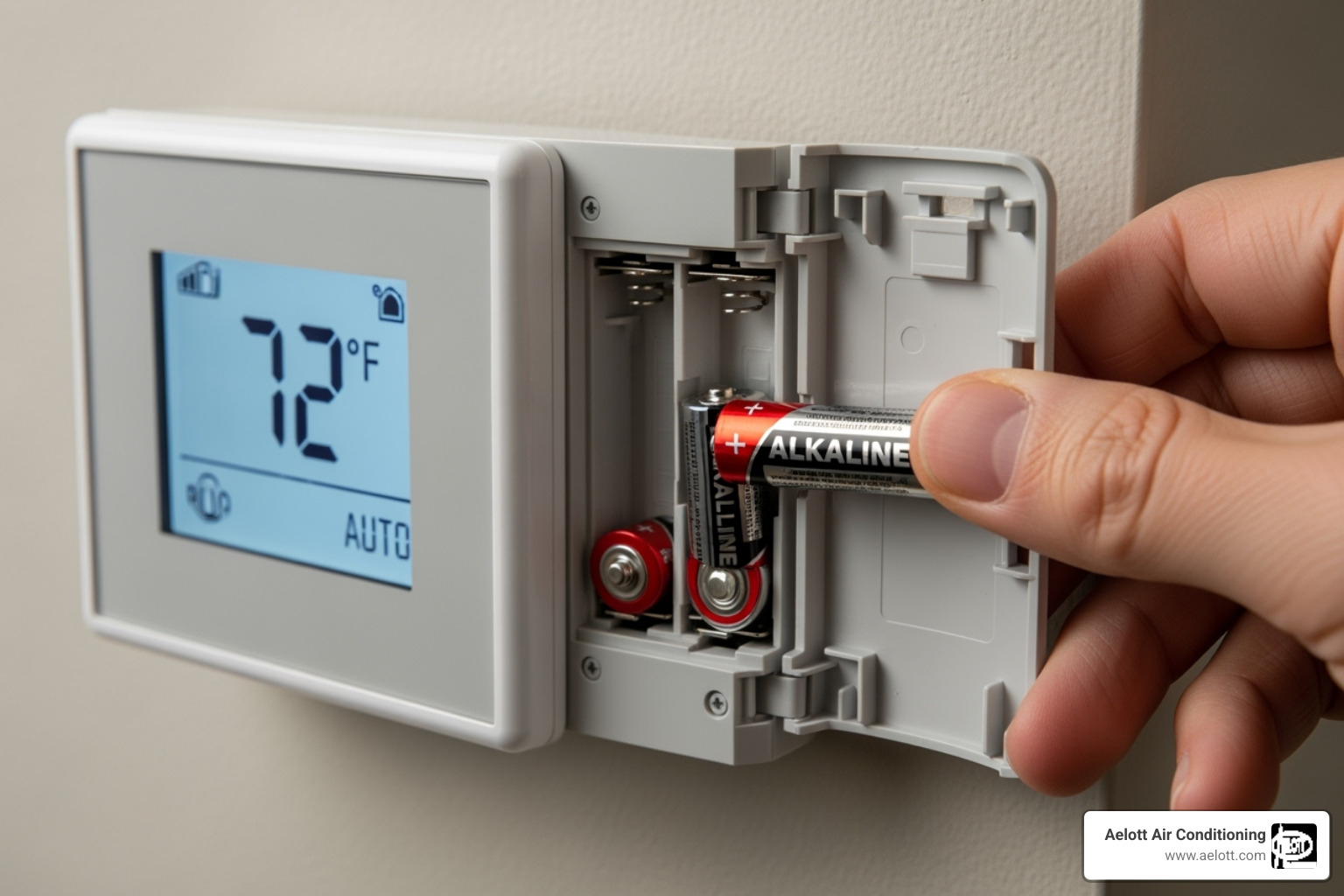 hand changing thermostat batteries - heater not working hand changing thermostat batteries - heater not working