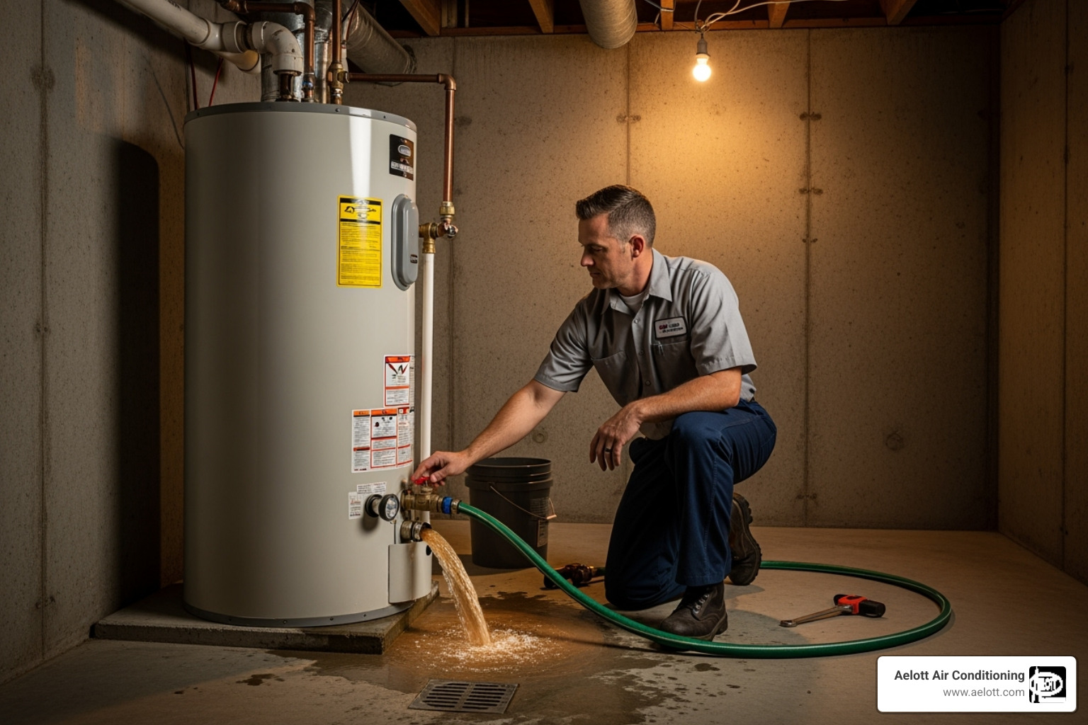 technician flushing a water heater tank - water heater repair carlsbad ca technician flushing a water heater tank - water heater repair carlsbad ca