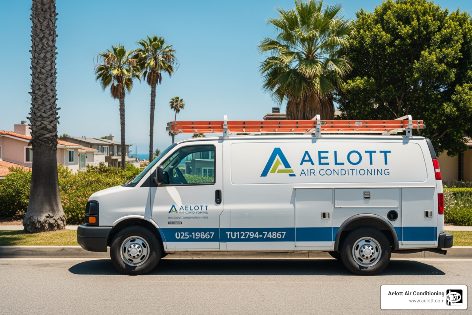 Aelott Air Conditioning branded service van - Who can I call for furnace repair in Del Mar, CA? Aelott Air Conditioning branded service van - Who can I call for furnace repair in Del Mar, CA?
