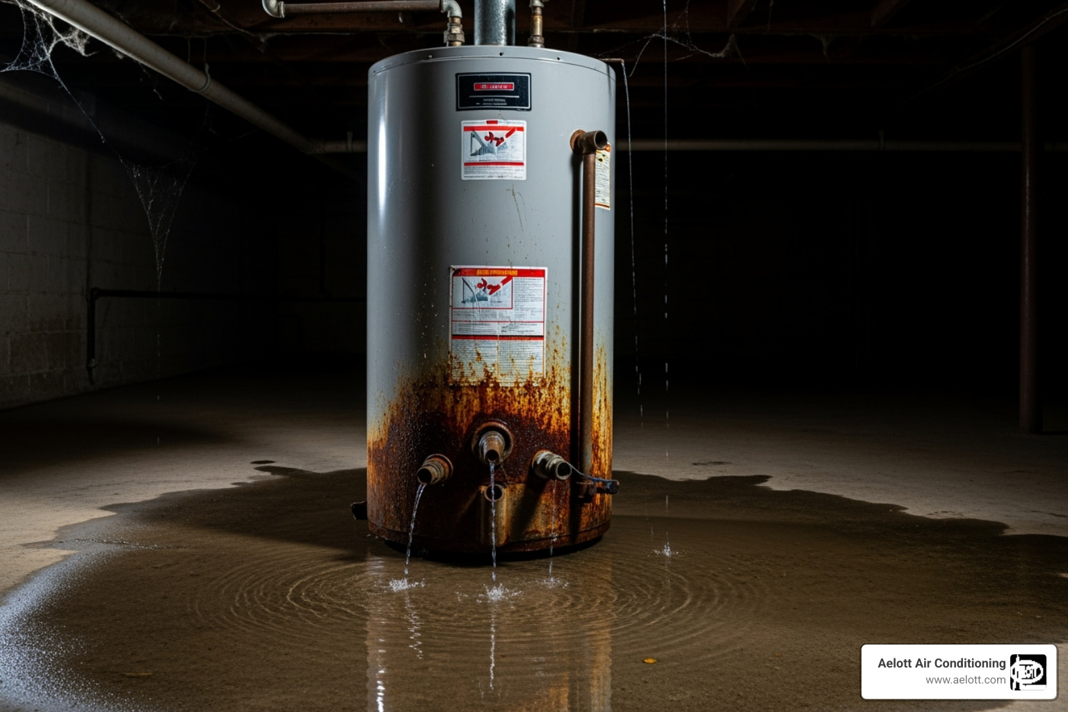 old rusty water heater with puddle - install new water heater del mar ca old rusty water heater with puddle - install new water heater del mar ca