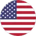 Flag of the United States of America inside a circle