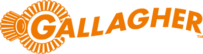 Gallagher logo with stylized sunburst design around the letter G in orange.