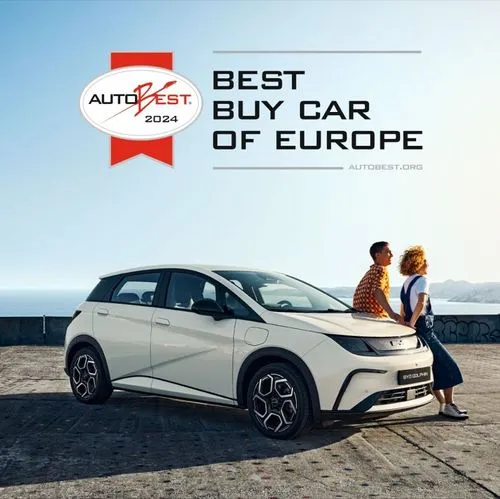 Der BYD DOLPHIN wurde von der AUTOBEST Jury zum "Best Buy Car of Europe 2024 gekürt. 
