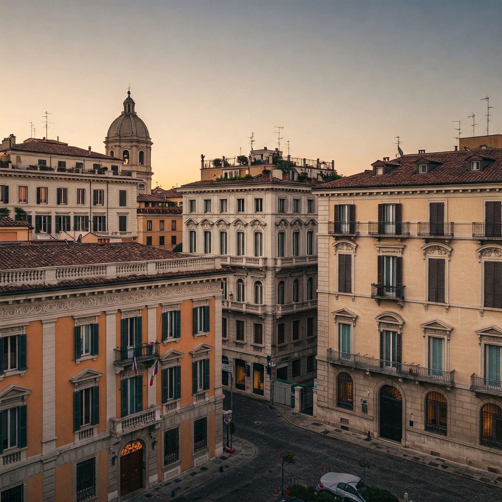 Alcuni edifici nel centro di una città italiana