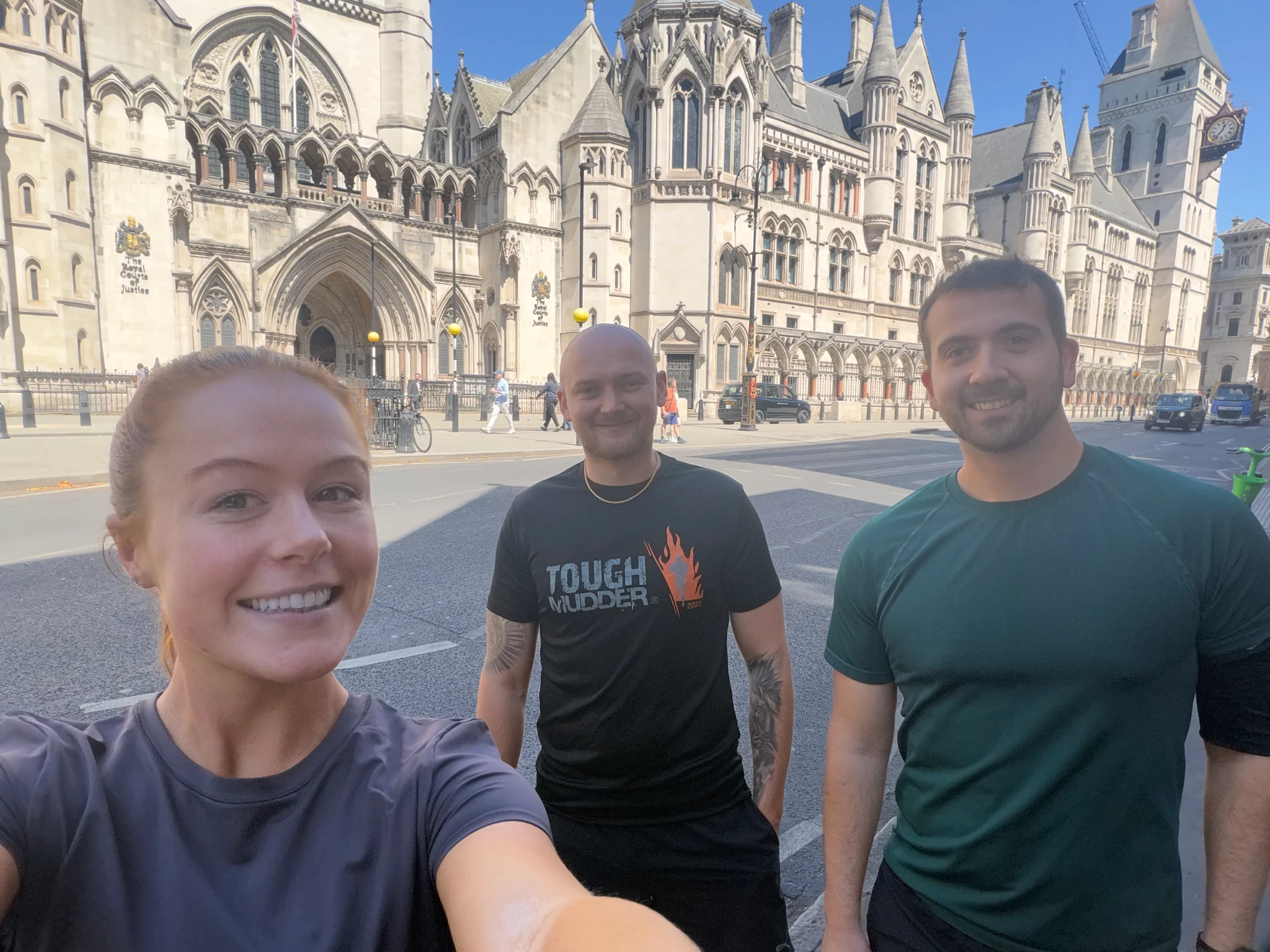 Run club outside the Royal Courts of Justice