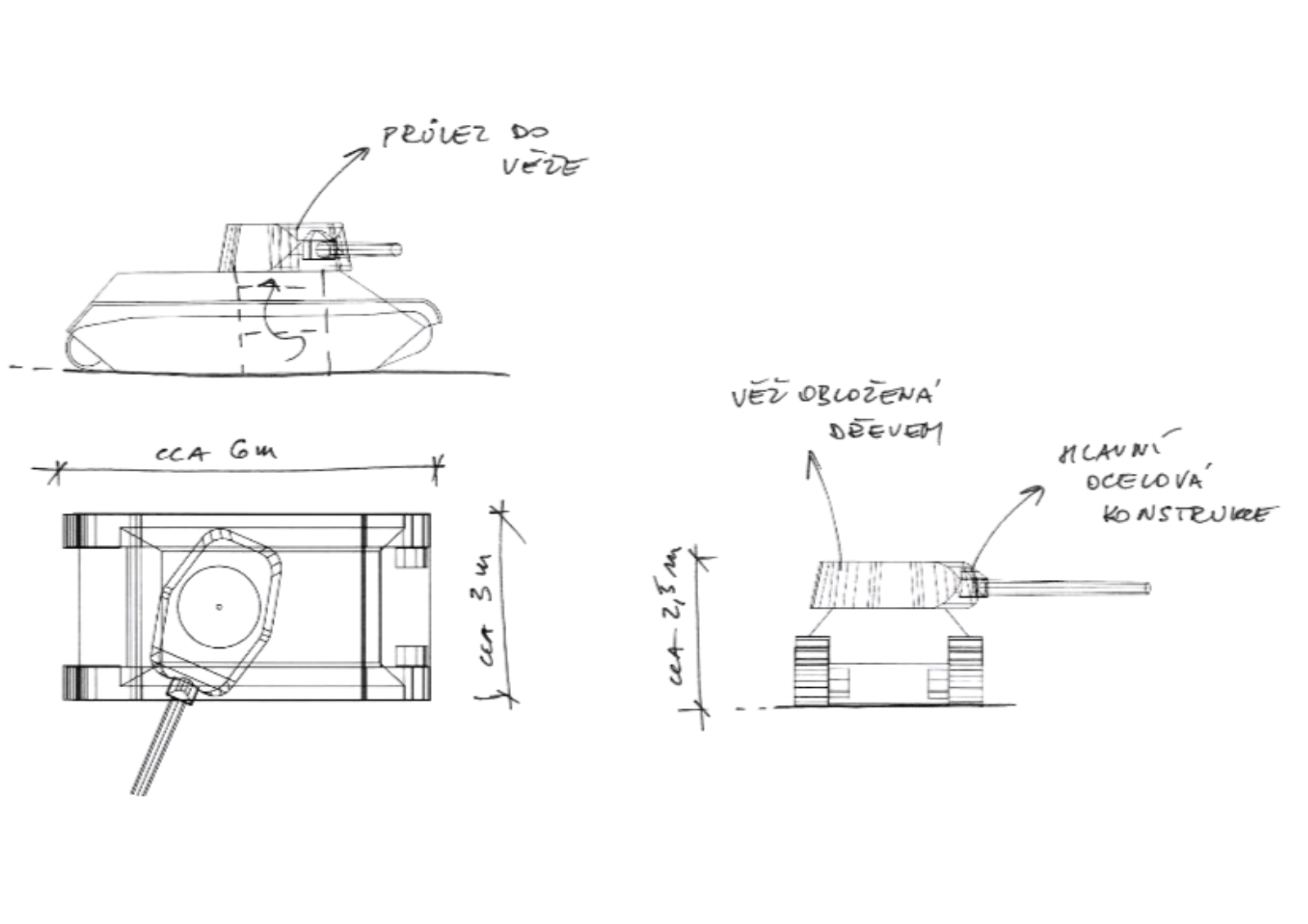 Play sculpture of the tank T34