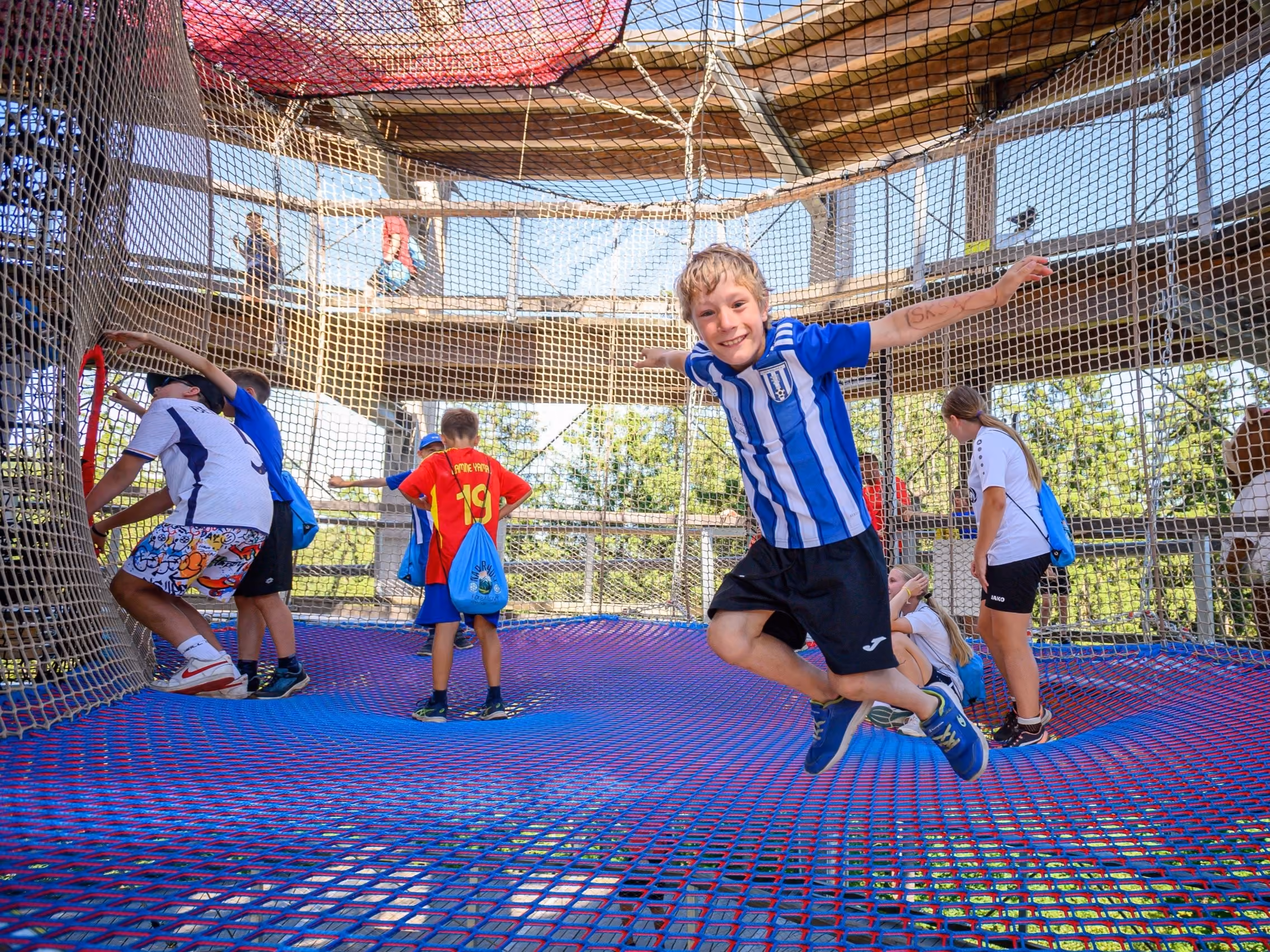 net playground inside treetop tower