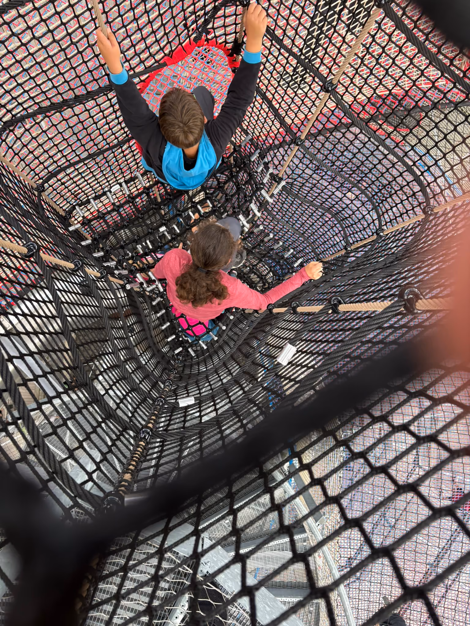 net playground inside treetop tower