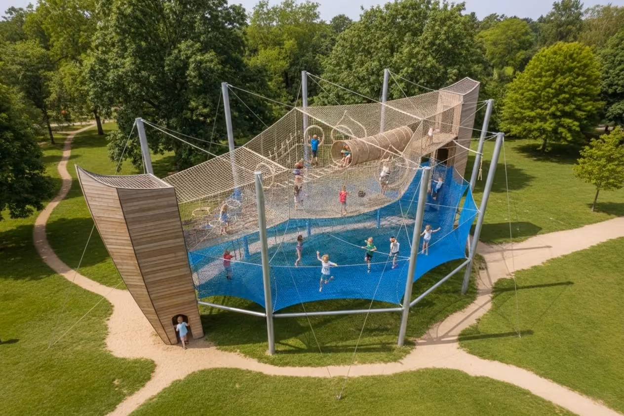 two-storey net attraction in Austria