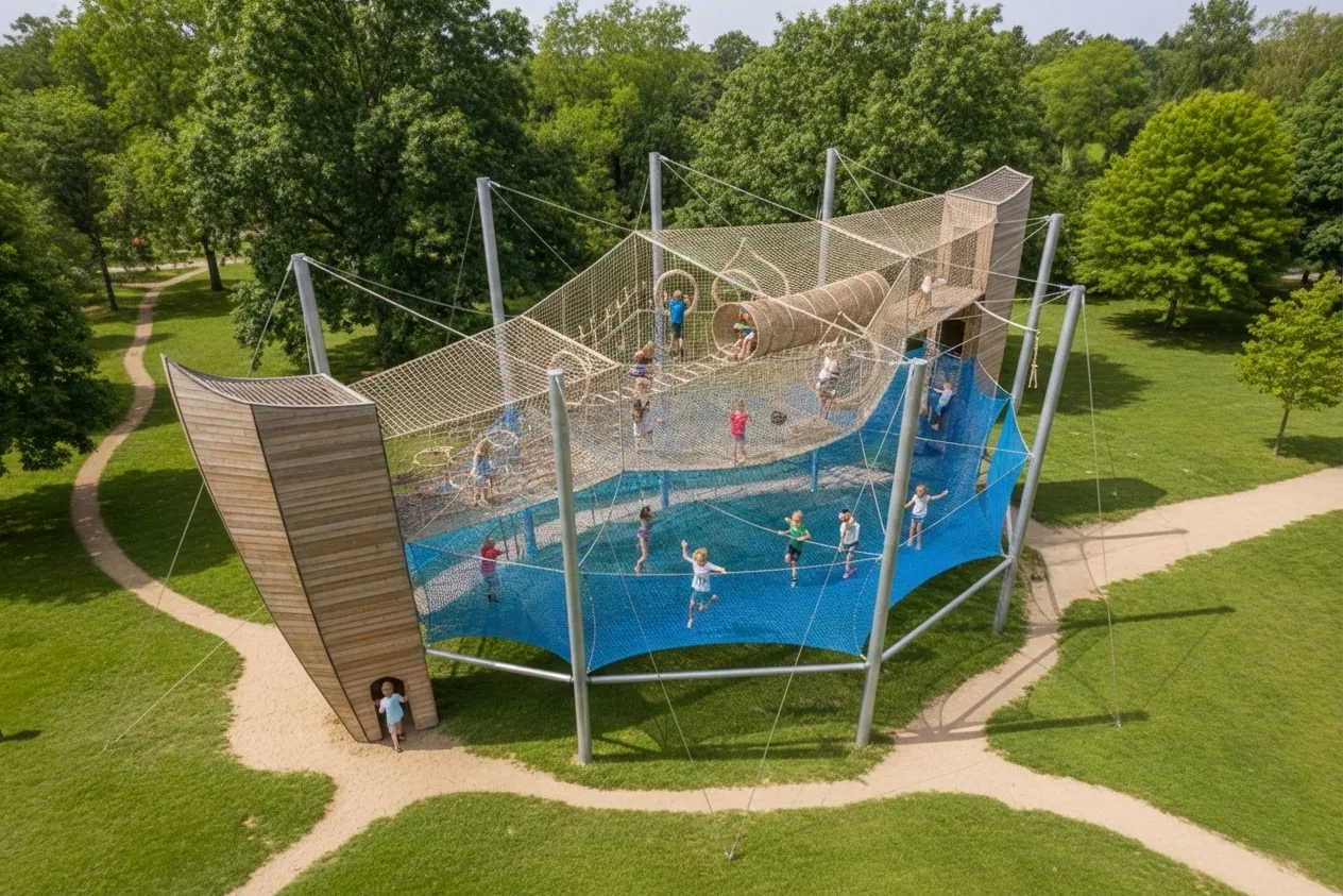 two-storey net attraction in Austria